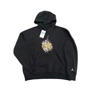 Jordan Brooklyn Fleece Graphic Streetwear Black Pullover Women Medium HQ5190-010